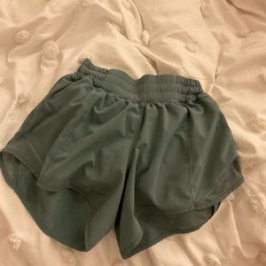 light green lulu shorts size 2